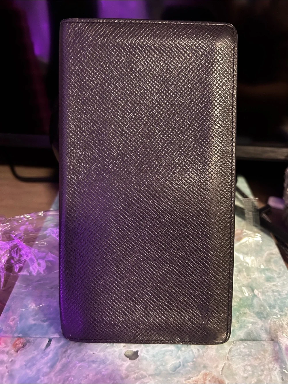 Louis Vuitton Black Slim Card Holder Wallet